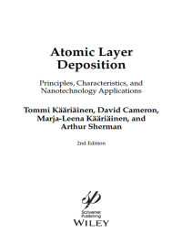 Cover image: Atomic Layer Deposition: Principles, Characteristics, and Nanotechnology Applications 2nd edition 9781118062777