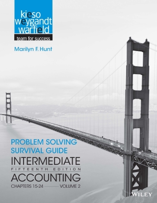 Cover image: Problem Solving Survival Guide to accompany Intermediate Accounting, Volume 2: Chapters 15 - 24 15th edition 9781118344156