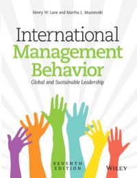 Cover image: International Management Behavior: Global and Sustainable Leadership 7th edition 9781118527375