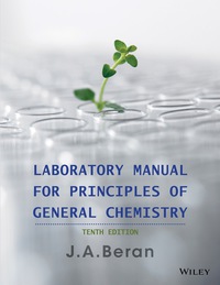 Cover image: Laboratory Manual for Principles of General Chemistry 10th edition 9781118621516