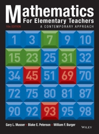 Cover image: Mathematics for Elementary Teachers: A Contemporary Approach 10th edition 9781118457443