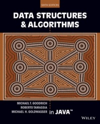Cover image: Data Structures and Algorithms in Java 6th edition 9781118771334