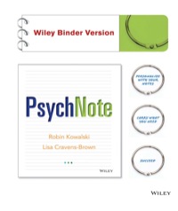 Cover image: PsychNote 1st edition 9781118460092
