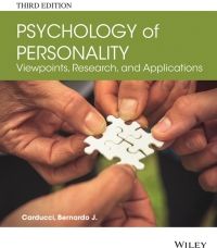 Cover image: Psychology of Personality: Viewpoints, Research, and Applications 3rd edition 9781118504437