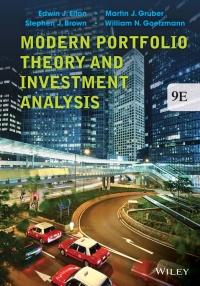 Cover image: Modern Portfolio Theory and Investment Analysis 9th edition 9781118469941
