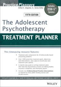 Cover image: The Adolescent Psychotherapy Treatment Planner 5th edition 9781118067840