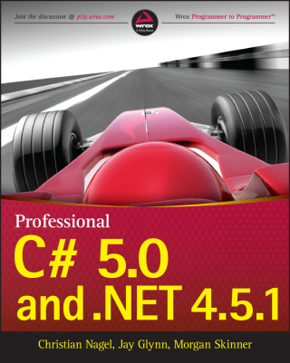 Imagen de portada: Professional C# 5.0 and .NET 4.5.1 1st edition 9781118833032