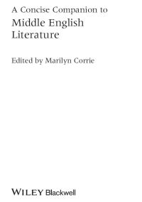 Imagen de portada: A Concise Companion to Middle English Literature 1st edition 9781405120043