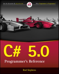Cover image: C# 5.0 Programmer's Reference 1st edition 9781118847282