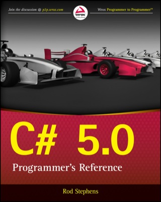 Cover image: C# 5.0 Programmer's Reference 1st edition 9781118847282