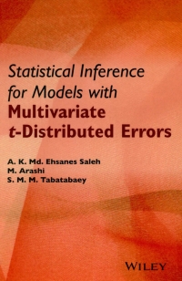 Cover image: Statistical Inference for Models with Multivariate t-Distributed Errors 1st edition 9781118854051
