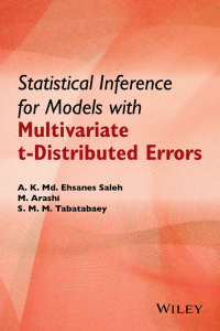 Imagen de portada: Statistical Inference for Models with Multivariate t-Distributed Errors 1st edition 9781118854051