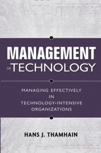 صورة الغلاف: Management of Technology: Managing Effectively in Technology-Intensive Organizations 2nd edition 9780471415510
