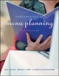 Cover image: Fundamentals of Menu Planning 3rd edition 9780470072677
