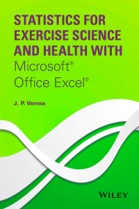 Imagen de portada: Statistics for Exercise Science and Health with Microsoft Office Excel 1st edition 9781118855218
