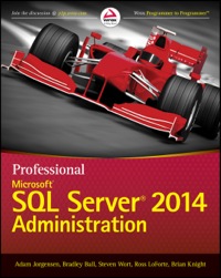 Cover image: Professional Microsoft SQL Server 2014 Administration 1st edition 9781118859131