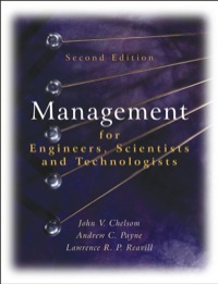 صورة الغلاف: Management for Engineers, Scientists and Technologists 2nd edition 9780470021262