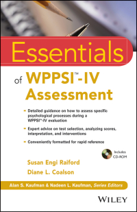 Cover image: Essentials of WPPSI-IV Assessment 1st edition 9781118380628