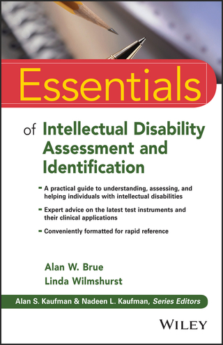 Cover image: Essentials of Intellectual Disability Assessment and Identification 1st edition 9781118875094