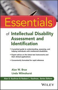 Imagen de portada: Essentials of Intellectual Disability Assessment and Identification 1st edition 9781118875094