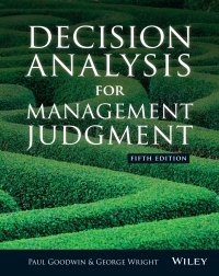 Omslagafbeelding: Decision Analysis for Management Judgment 5th edition 9781118740736