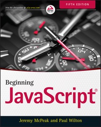 Cover image: Beginning JavaScript 5th edition 9781118903339