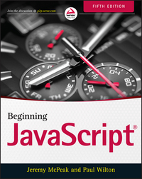 Cover image: Beginning JavaScript 5th edition 9781118903339