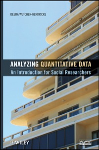 Cover image: Analyzing Quantitative Data: An Introduction for Social Researchers 1st edition 9780470526835