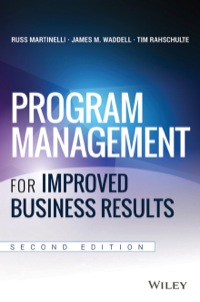 Cover image: Program Management for Improved Business Results 2nd edition 9781118627921