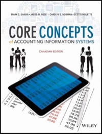 Cover image: Core Concepts of Accounting Information Systems, Canadian Edition 9781118738108