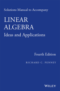 Cover image: Solutions Manual to Accompany Linear Algebra 4th edition 9781118911792