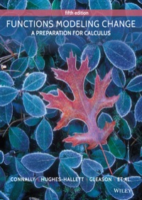 Cover image: Functions Modeling Change: A Preparation for Calculus 5th edition 9781118583197