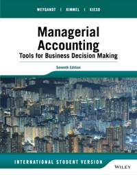 Cover image: Managerial Accounting: Tools for Business Decision Making International Student Version 7th edition 9781118957738