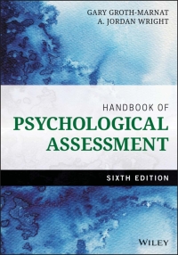 Cover image: Handbook of Psychological Assessment 6th edition 9781118960646