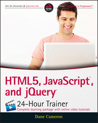Imagen de portada: HTML5, JavaScript, and jQuery 24-Hour Trainer 1st edition 9781119001164