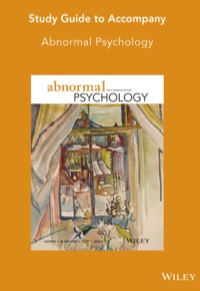 Cover image: Study Guide to accompany Abnormal Psychology, Fifth Canadian Edition 9781118987070