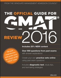 صورة الغلاف: The Official Guide for GMAT Review 2016 with Online Question Bank and Exclusive Video 15th edition 9781119042488