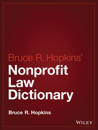 Imagen de portada: Hopkins' Nonprofit Law Dictionary 1st edition 9781118996089