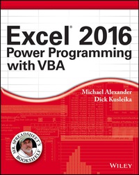 Cover image: Excel 2016 Power Programming with VBA 1st edition 9781119067726