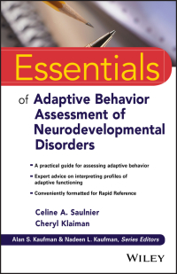 Cover image: Essentials of Adaptive Behavior Assessment of Neurodevelopmental Disorders 1st edition 9781119075455