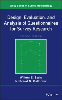 Cover image: Design, Evaluation, and Analysis of Questionnaires for Survey Research 2nd edition 9781118634615