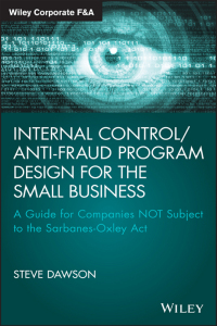 Imagen de portada: Internal Control/Anti-Fraud Program Design for the Small Business 1st edition 9781119065074