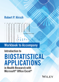 Imagen de portada: Workbook to Accompany Introduction to Biostatistical Applications in Health Research with Microsoft Office Excel 1st edition 9781119089865