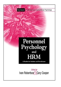 Titelbild: Personnel Psychology & HRM - A Reader for Students & Practioners 1st edition 9780471495574