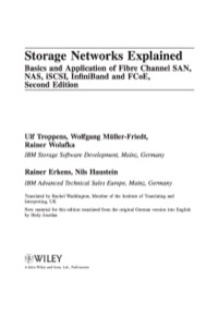 Cover image: Storage Networks Explained: Basics and Application of Fibre Channel SAN, NAS, iSCSI, InfiniBand and FCoE 2nd edition 9780470741436