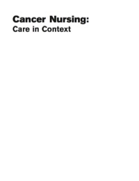 Cover image: Cancer Nursing: Care in Context 2nd edition 9781405122535