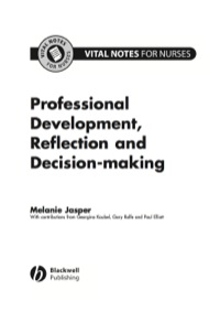 Cover image: Vital Notes for Nurses: Professional Development, Reflection and Decision-making 9781405132619
