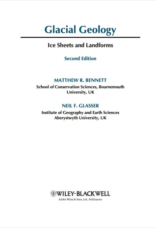 Cover image: Glacial Geology - Ice Sheets and Landforms 2nd edition 9780470516911