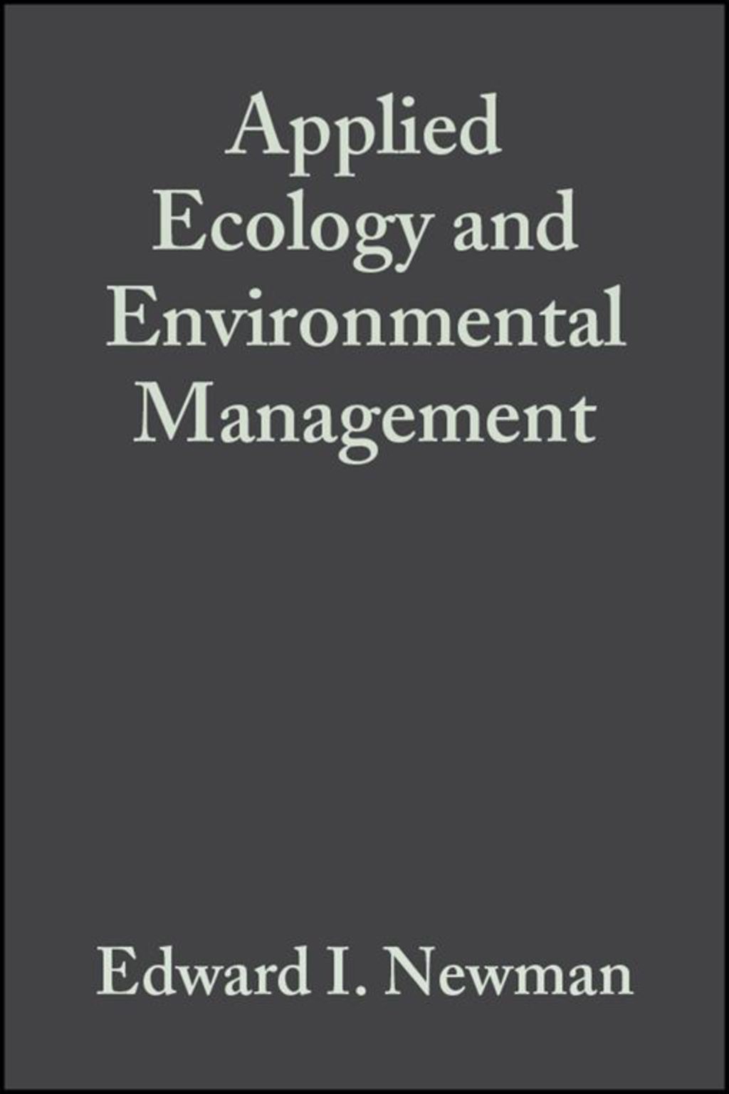 Applied Ecology and Environmental Management 2nd Edition
