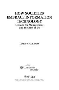 Cover image: How Societies Embrace Information Technology: Lessons for Management and the Rest of Us 1st edition 9780470534984